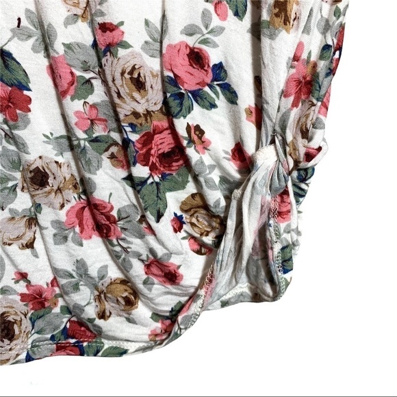 FINAL Acting Pro Multicolor Spring Floral Print 3/4 Sleeve Blouse Top Shirt M - Picture 7 of 14